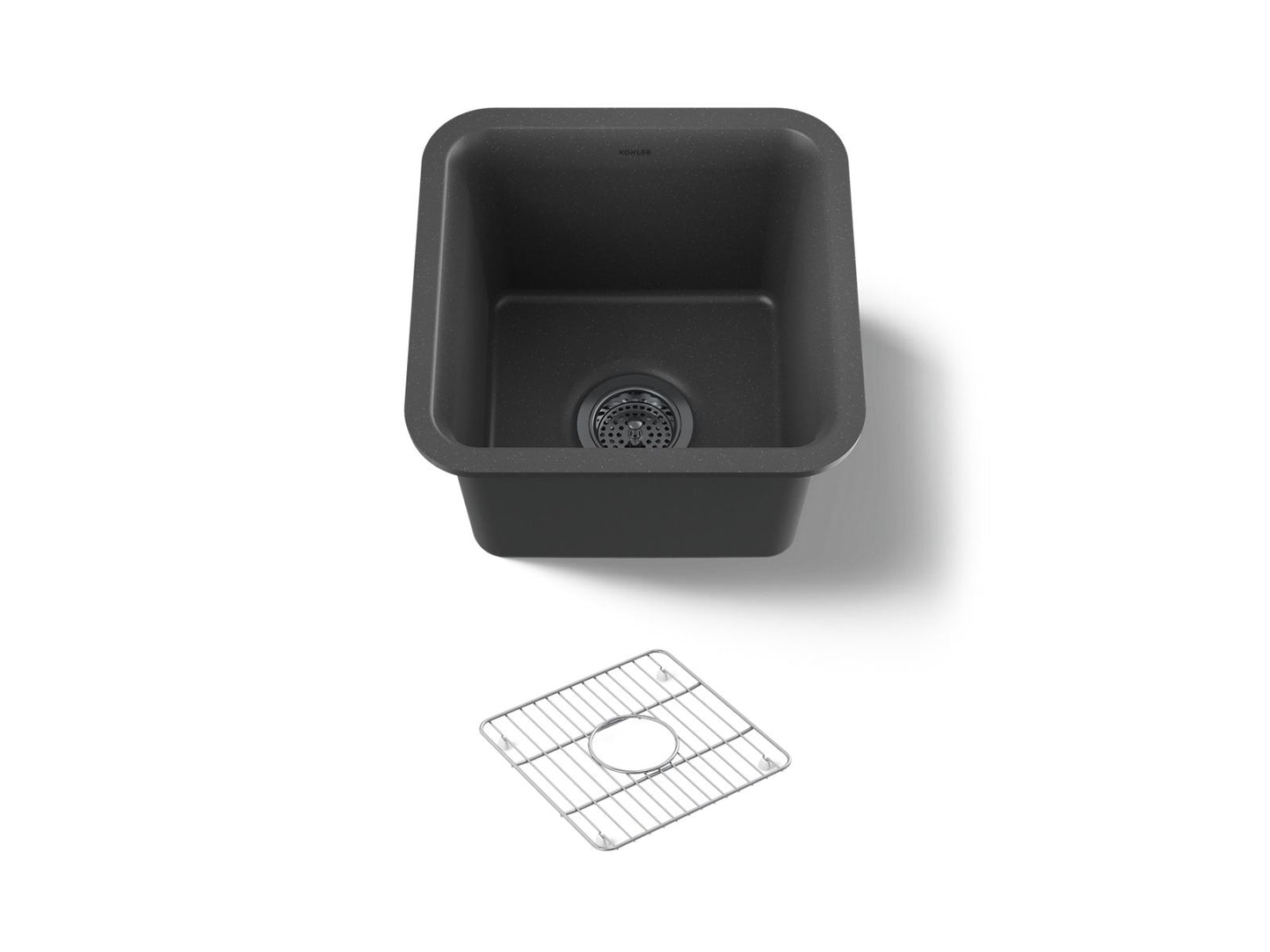 KOHLER K-8223-CM7 Cairn 15-1/2" undermount bar sink - Matte Graphite