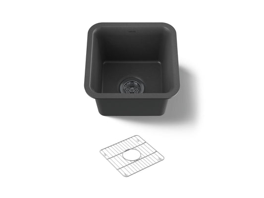 KOHLER K-8223-CM7 Cairn 15-1/2" undermount bar sink - Matte Graphite