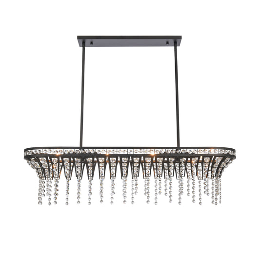 ELK SHOWROOM 82236/4 Fantania 36'' Wide 4-Light Linear Chandelier - Matte Black