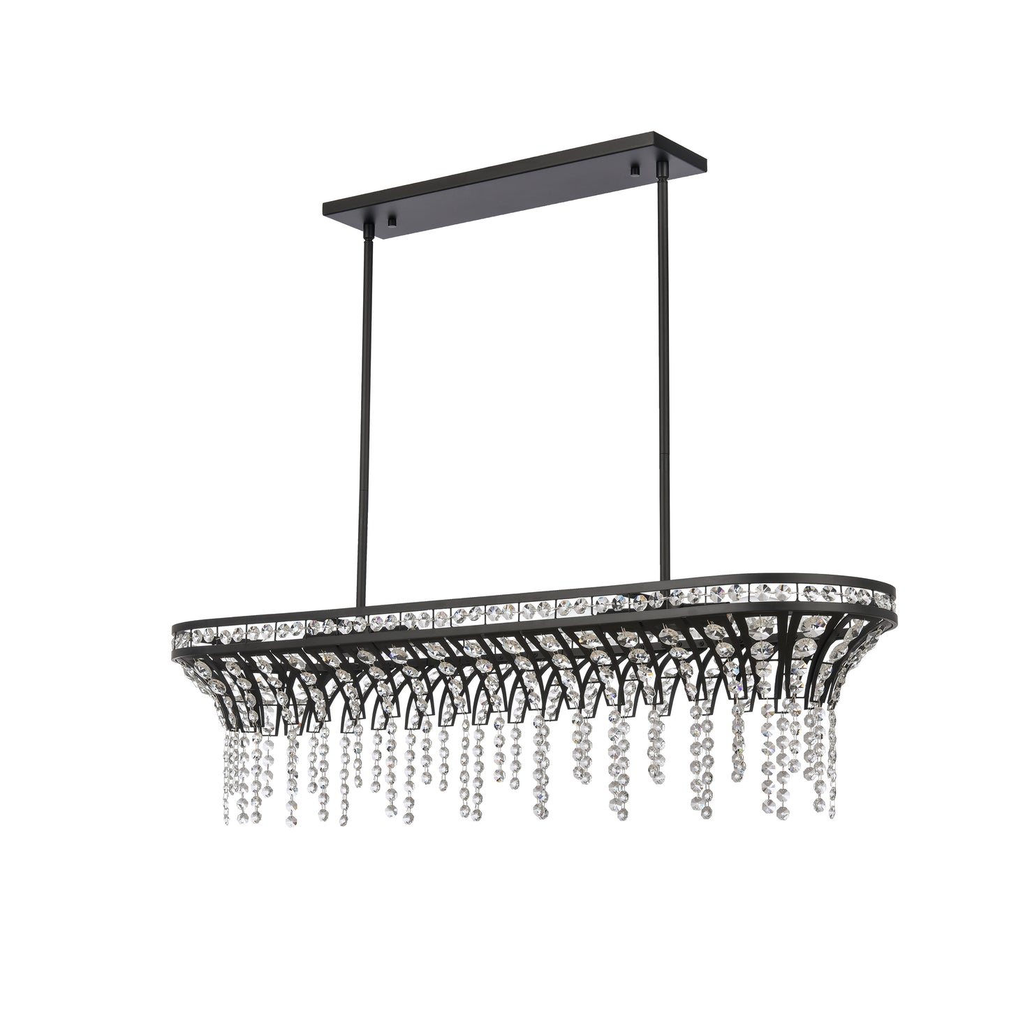 ELK SHOWROOM 82236/4 Fantania 36'' Wide 4-Light Linear Chandelier - Matte Black