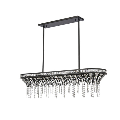 ELK SHOWROOM 82236/4 Fantania 36'' Wide 4-Light Linear Chandelier - Matte Black