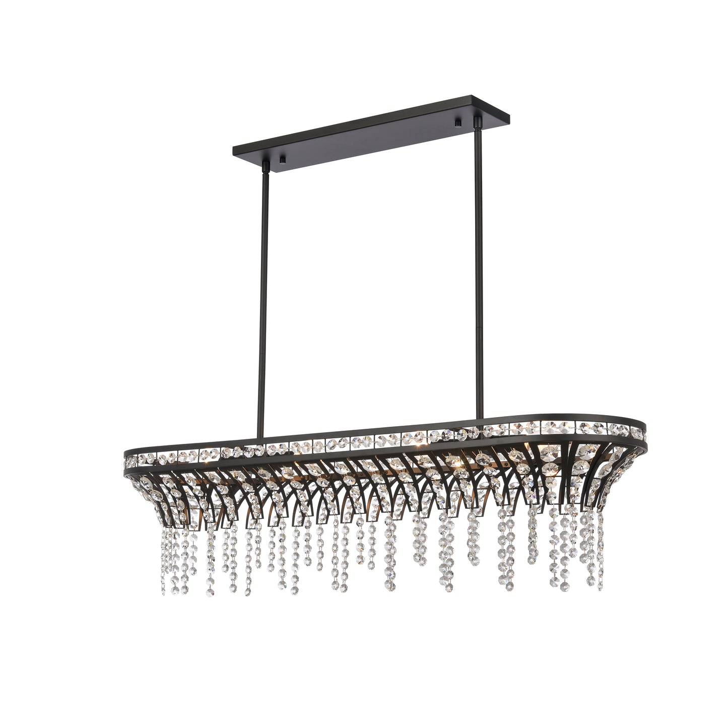 ELK SHOWROOM 82236/4 Fantania 36'' Wide 4-Light Linear Chandelier - Matte Black