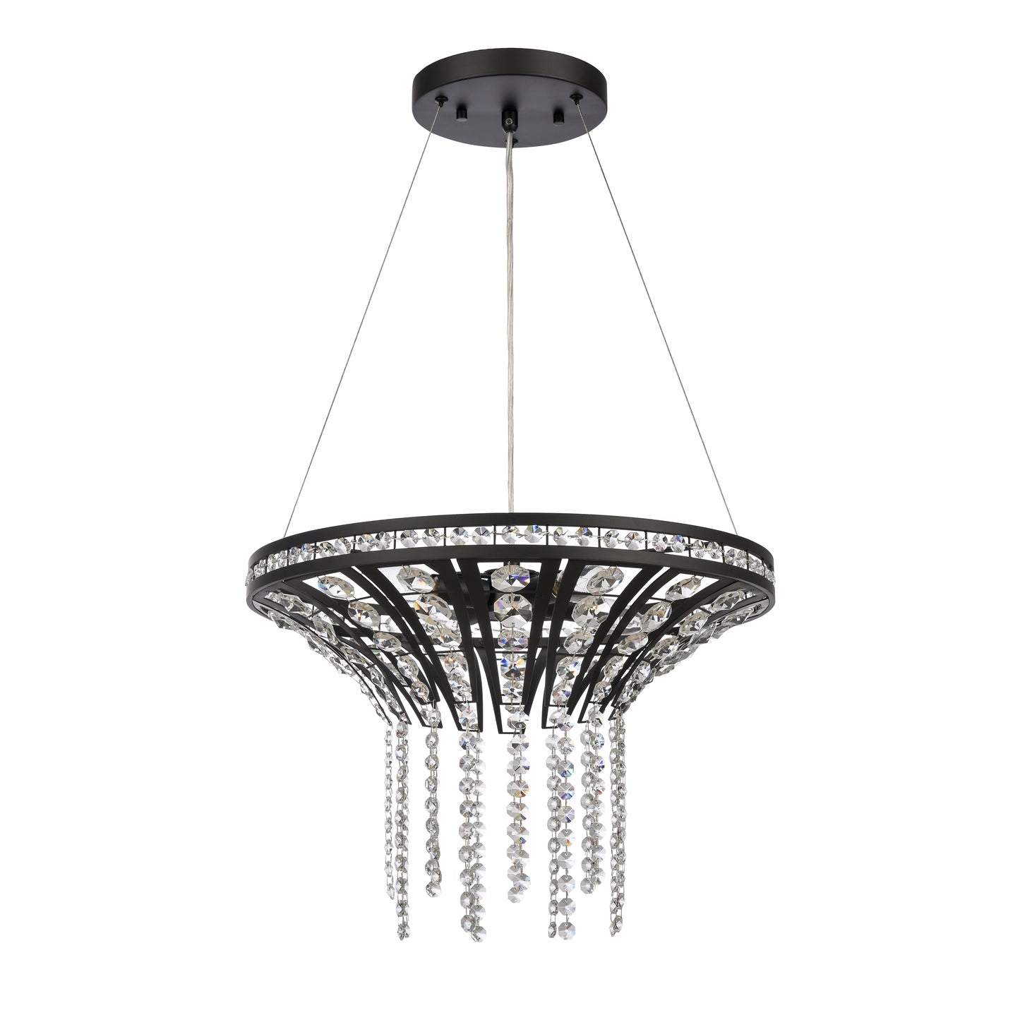 ELK SHOWROOM 82237/4 Fantania 18'' Wide 4-Light Chandelier - Matte Black