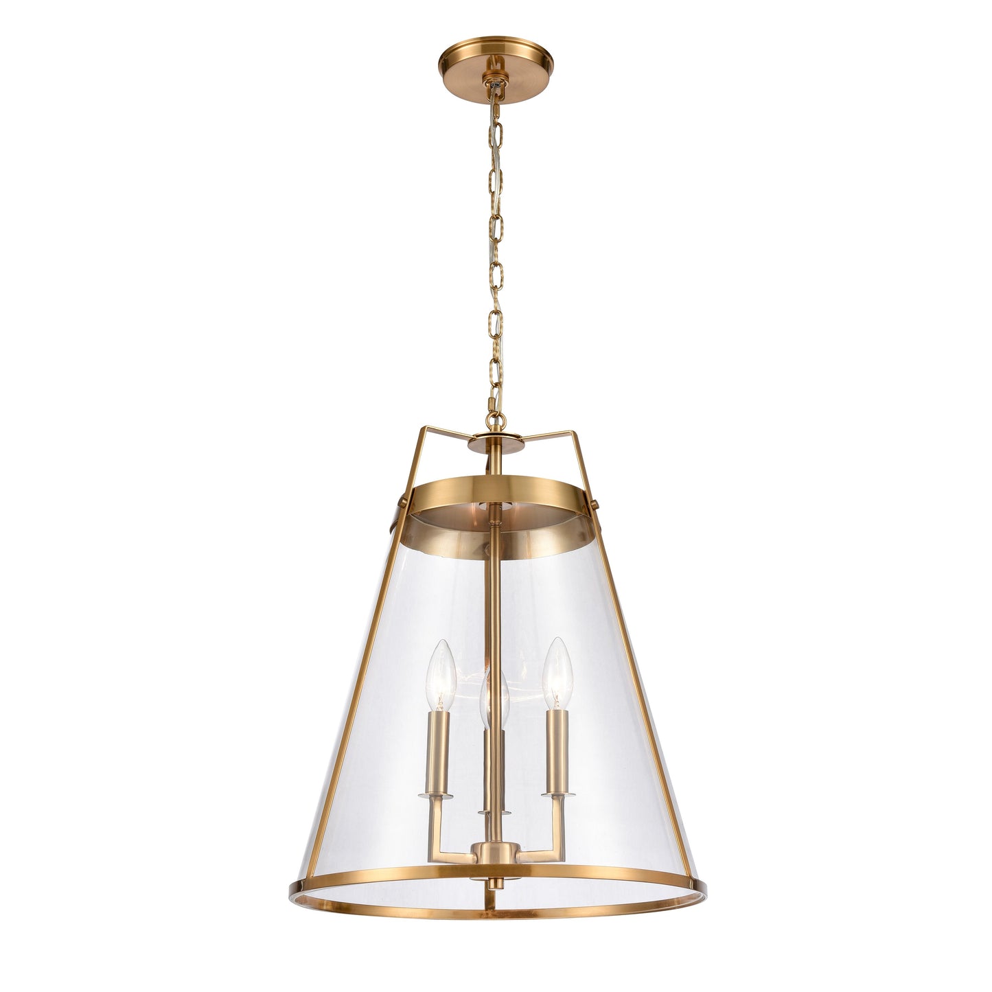 ELK SHOWROOM 82255/3 Judy 16'' Wide 3-Light Pendant - Satin Brass