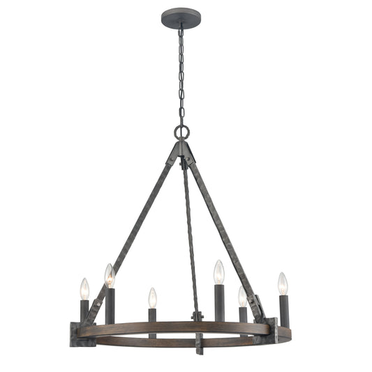 ELK SHOWROOM 82286/6 Harwell 28.75'' Wide 6-Light Chandelier - Antique Millwood