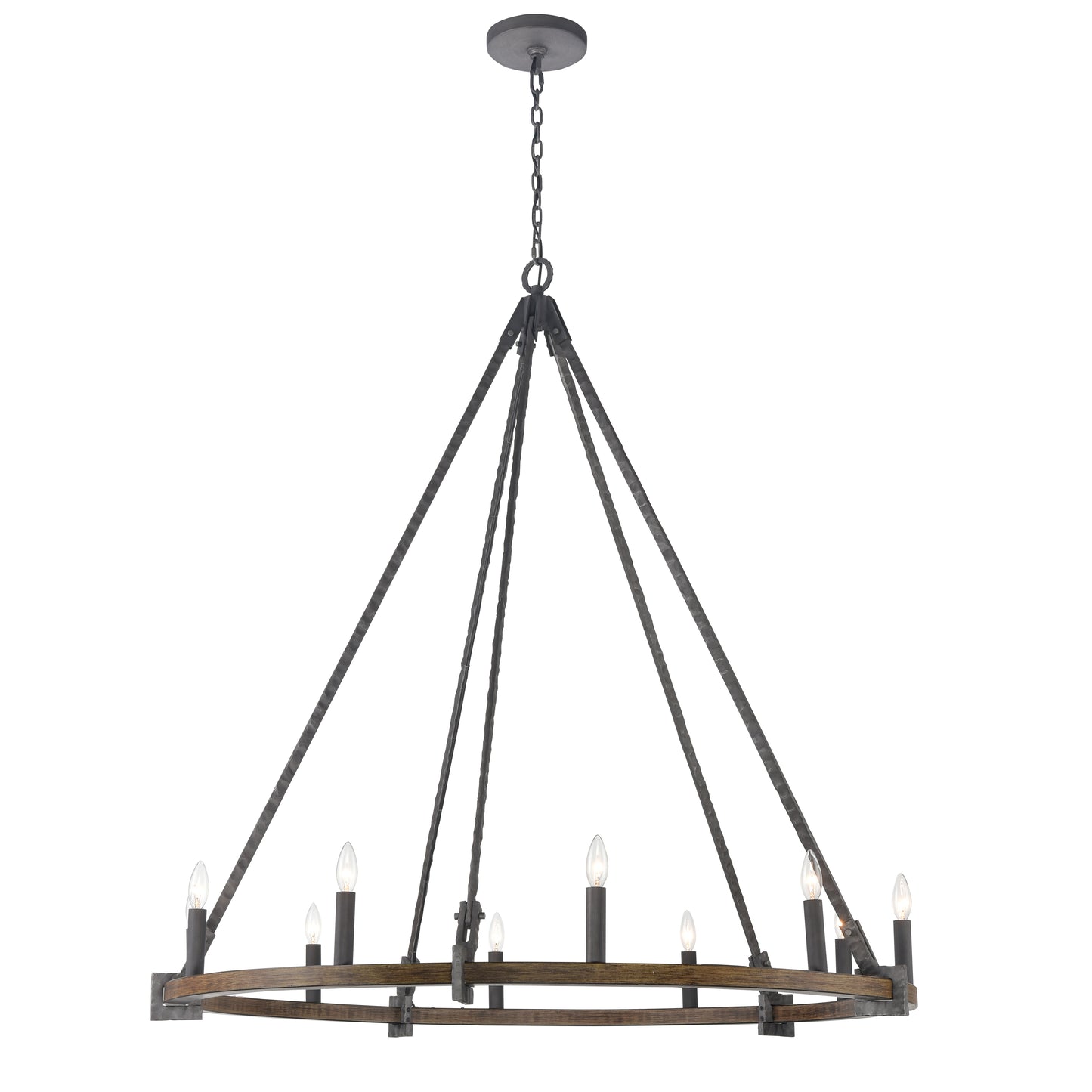 ELK SHOWROOM 82288/10 Harwell 49.5'' Wide 10-Light Chandelier - Antique Millwood