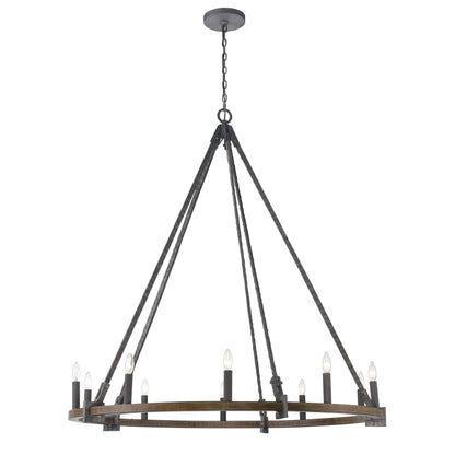 ELK SHOWROOM 82288/10 Harwell 49.5'' Wide 10-Light Chandelier - Antique Millwood