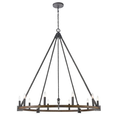 ELK SHOWROOM 82288/10 Harwell 49.5'' Wide 10-Light Chandelier - Antique Millwood