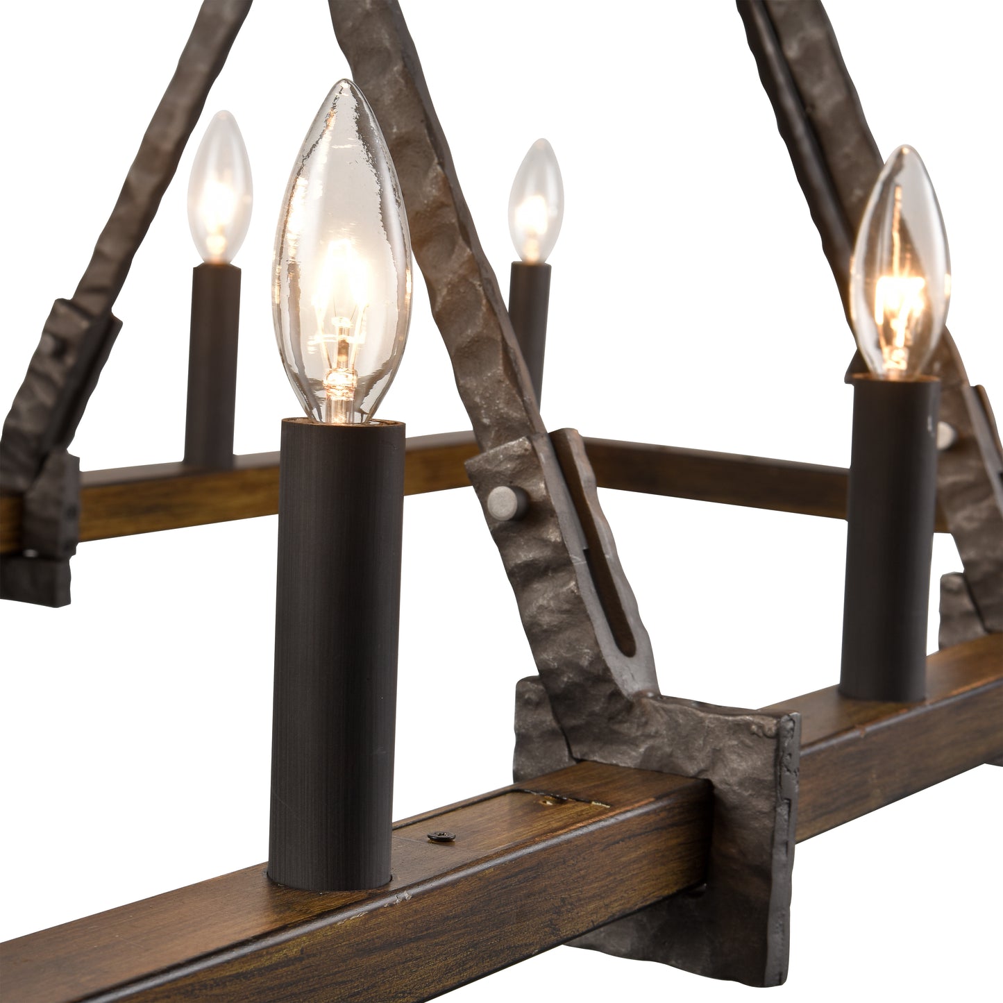 ELK SHOWROOM 82289/10 Harwell 56'' Wide 10-Light Linear Chandelier - Antique Millwood