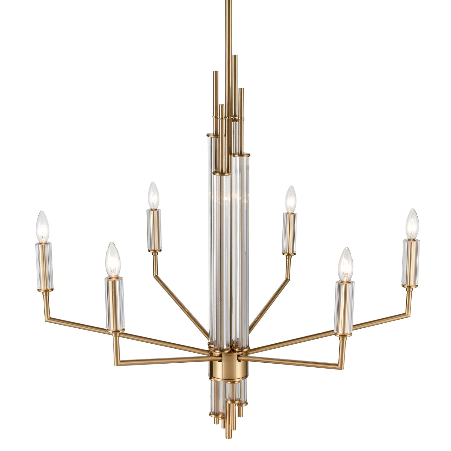 ELK SHOWROOM 82296/6 Serena 34'' Wide 6-Light Chandelier - Satin Brass