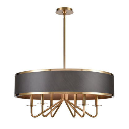 ELK SHOWROOM 82335/6 Engel 30'' Wide 6-Light Chandelier - Satin Brass with Ebony