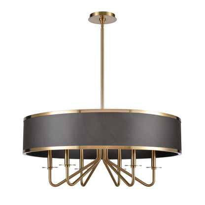 ELK SHOWROOM 82335/6 Engel 30'' Wide 6-Light Chandelier - Satin Brass with Ebony