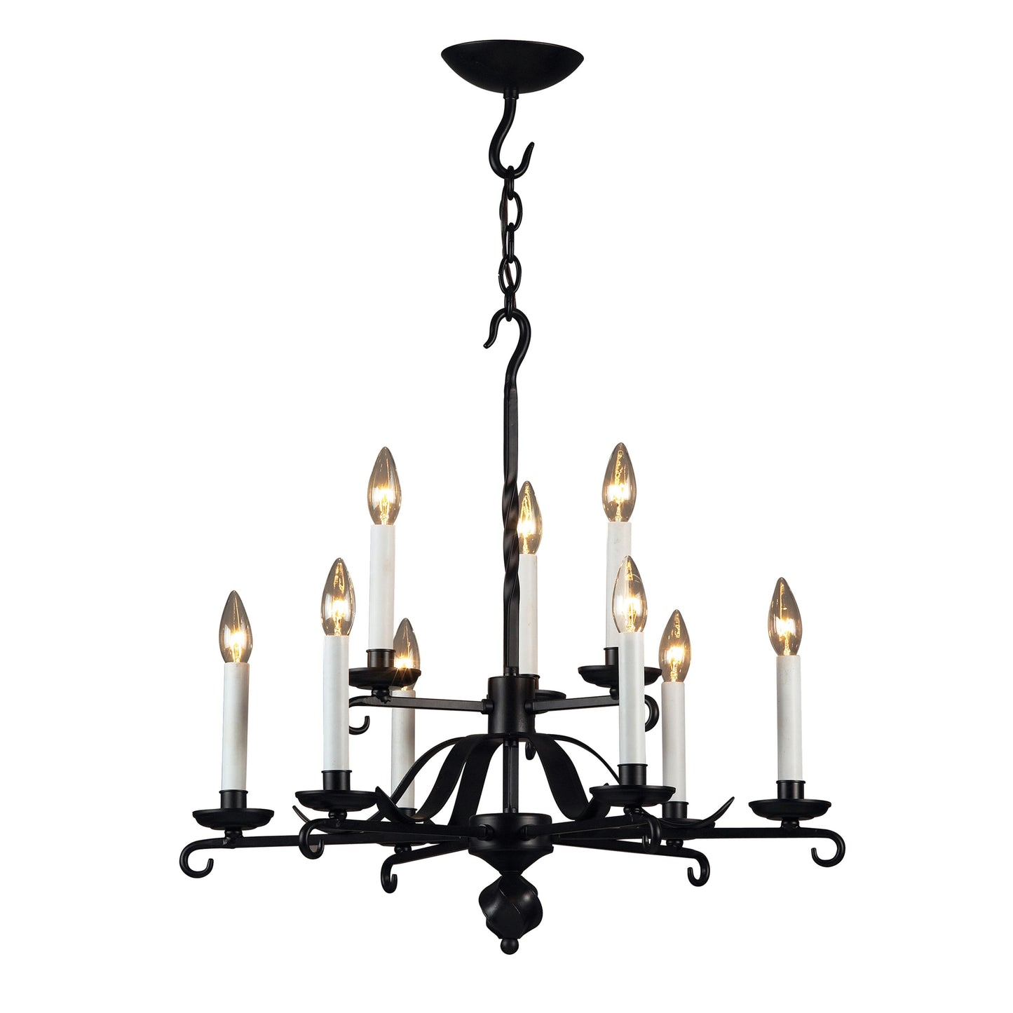 ELK SHOWROOM 82522 Blacksmith Collection Matte Black Finish