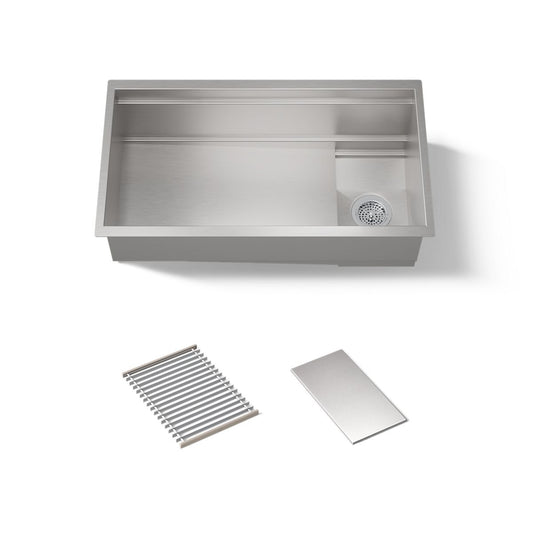 KOHLER 37908-NA Synthos 33-3/4" undermount single-bowl kitchen sink  -  Stainless Steel