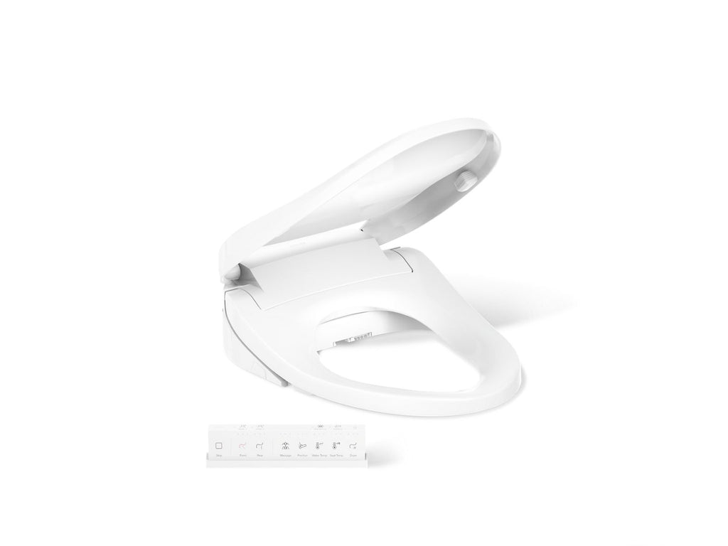 KOHLER K-8298-CR-0 Purewash E820 Elongated Bidet Toilet Seat With Remote Control - White