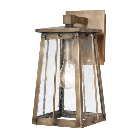 ELK SHOWROOM 83410/1 Kirkdale 13'' High 1-Light Outdoor Sconce - Vintage Brass