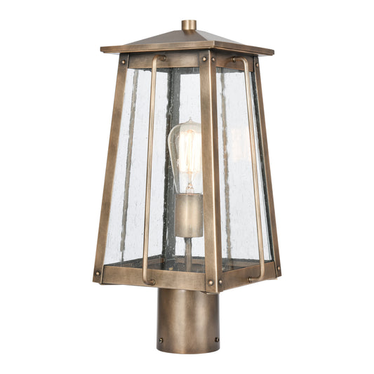 ELK SHOWROOM 83416/1 Kirkdale 17'' High 2-Light Outdoor Post Light - Vintage Brass