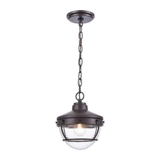 ELK SHOWROOM 83435/1 Eastport 9'' Wide 1-Light Outdoor Pendant - Oil Rubbed Bronze