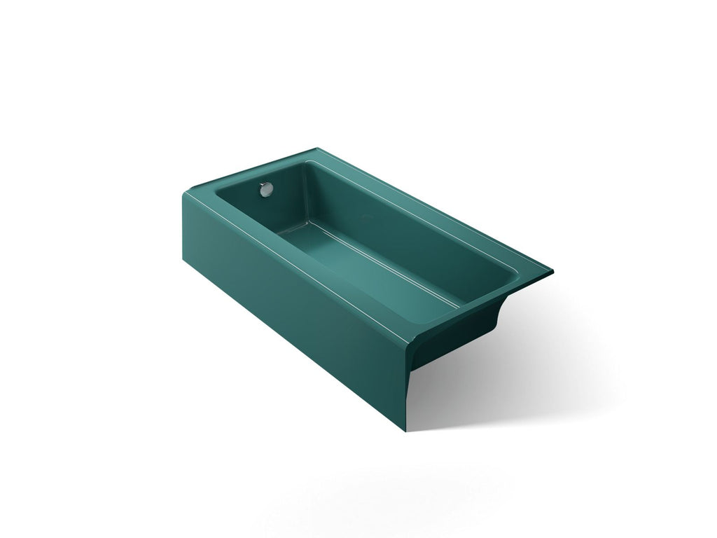 KOHLER K-837-17 Bellwether 60" X 30-1/4" Alcove Bath, Left Drain - Teal