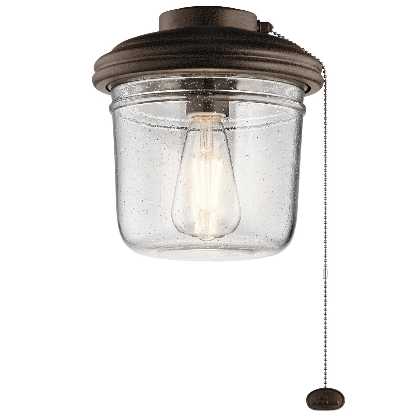 KICHLER 380915Tzp Yorke Led Fan Light Kit Tannery Bronze Powder Coat