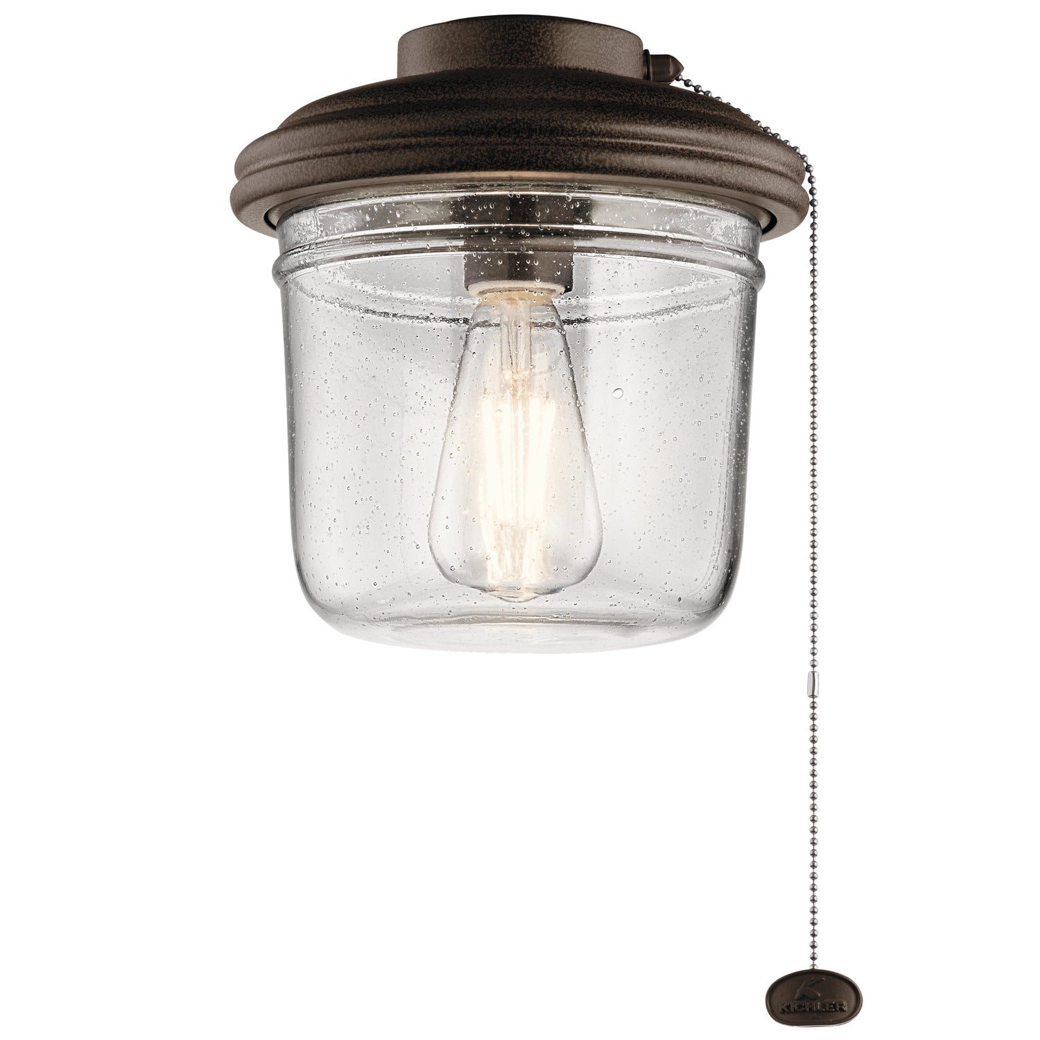 KICHLER 380915Tzp Yorke Led Fan Light Kit Tannery Bronze Powder Coat