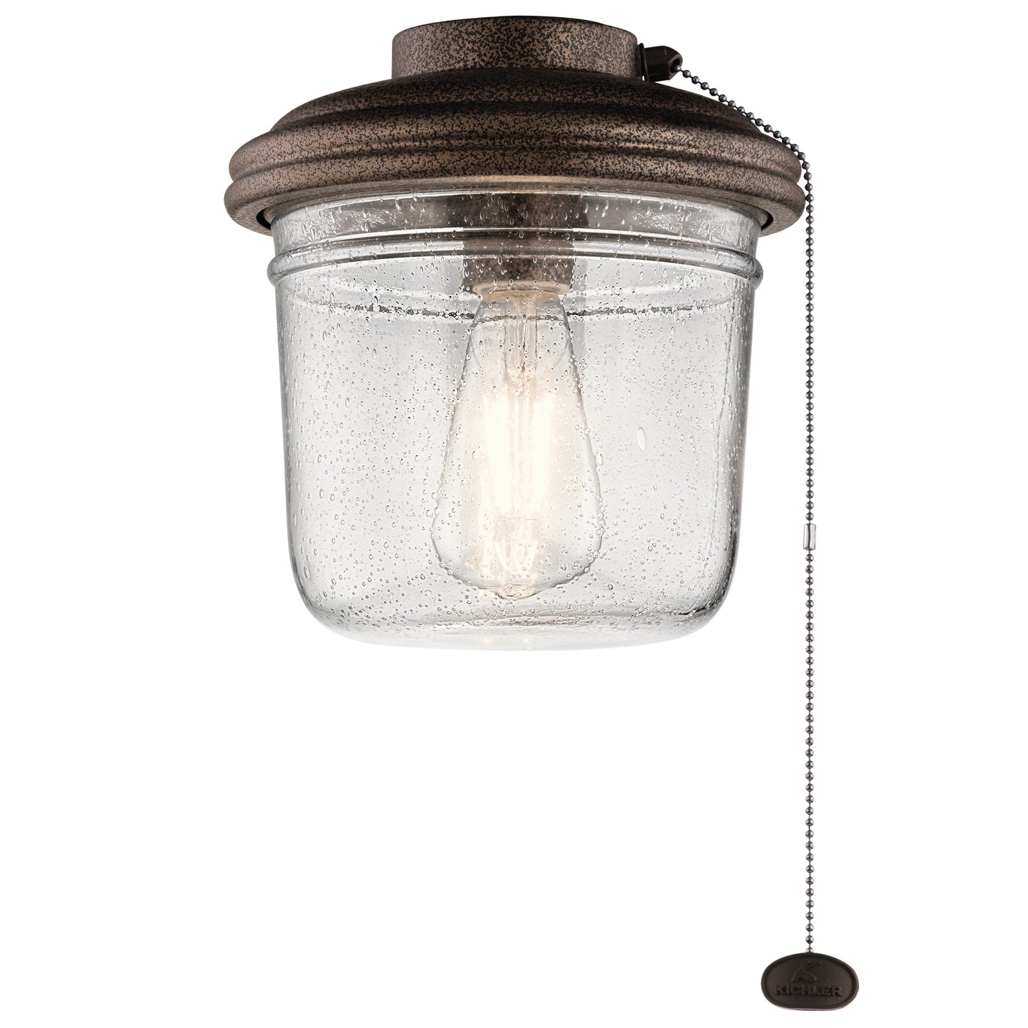 KICHLER 380915Wcp Yorke Led Fan Light Kit Weathered Copper Powder Coat