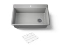 KOHLER K-8437-1-CM4 Kennon 33" Top-/Undermount Single-Bowl Kitchen Sink - Matte Grey