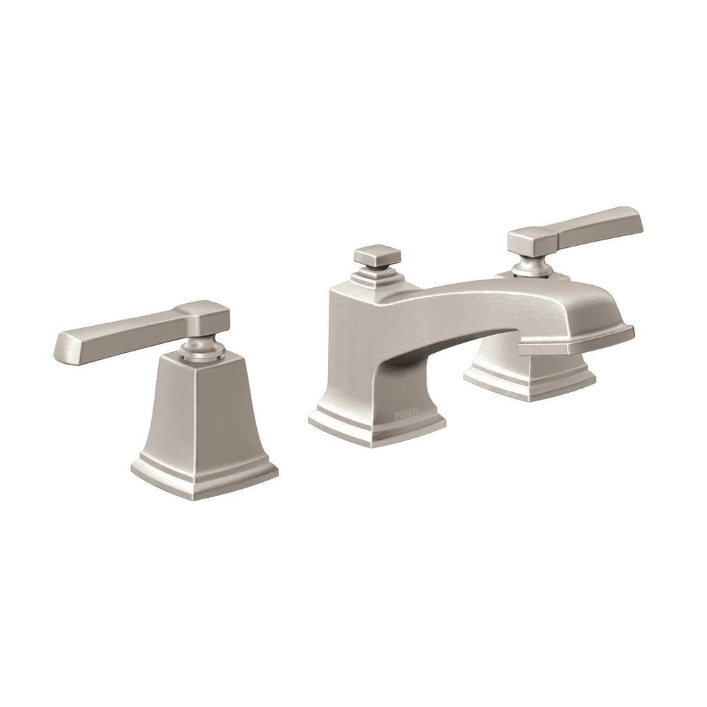 MOEN TV6220SRN Boardwalk Two-Handle Widespread Bathroom Sink Faucet - Spot Resist Brushed Nickel
