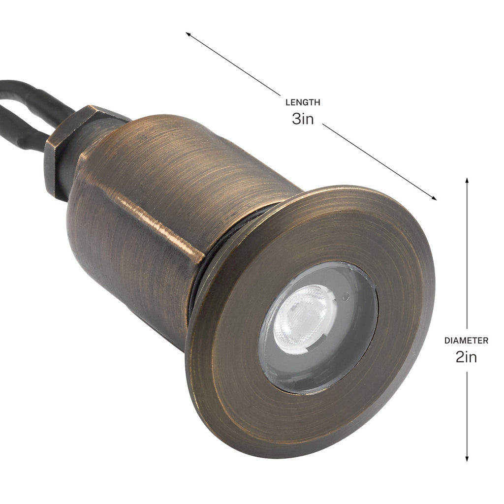 KICHLER 15490CBR 12V Mr8 Recessed In-Ground Basic Trim Centennial Brass