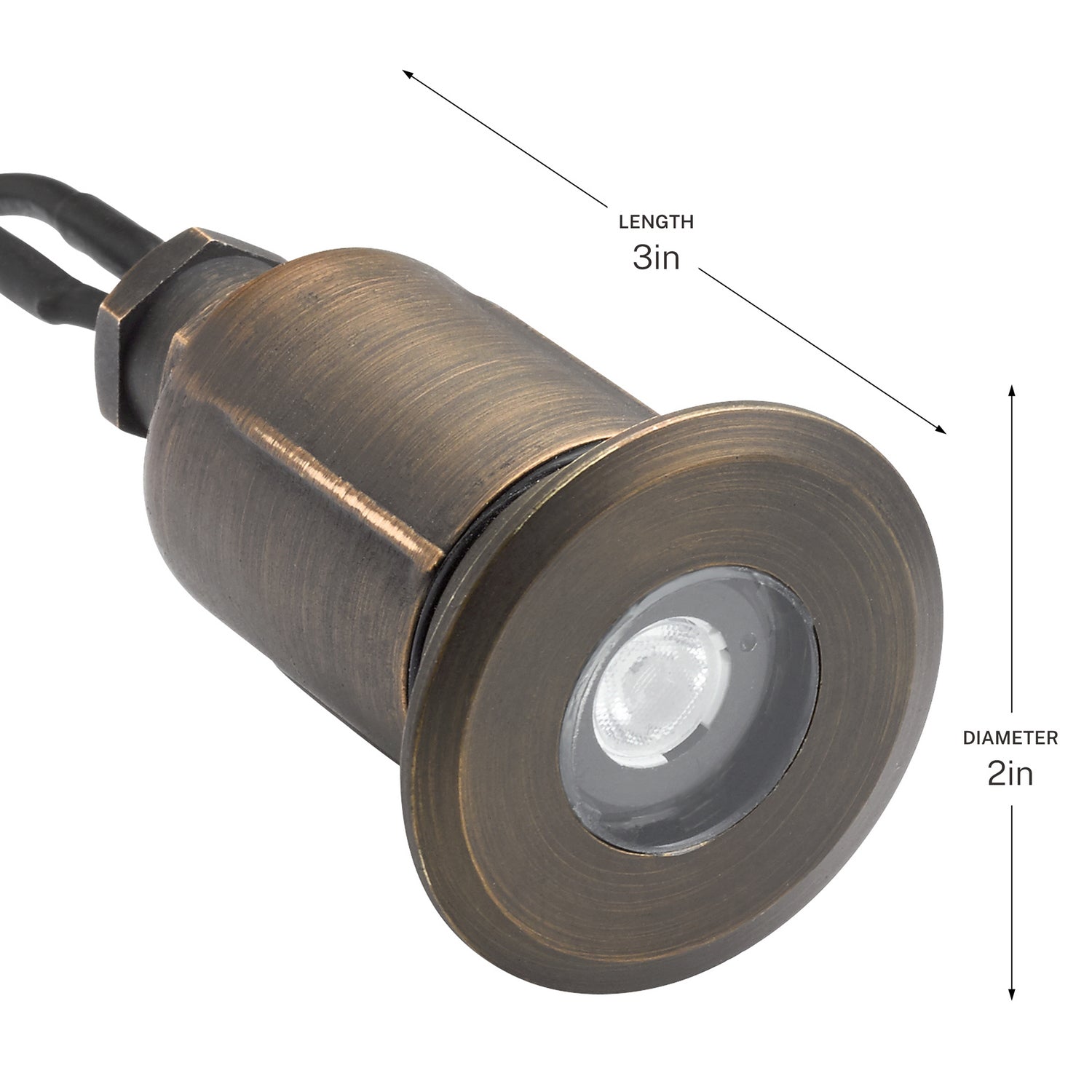 KICHLER 15490CBR 12V Mr8 Recessed In-Ground Basic Trim Centennial Brass
