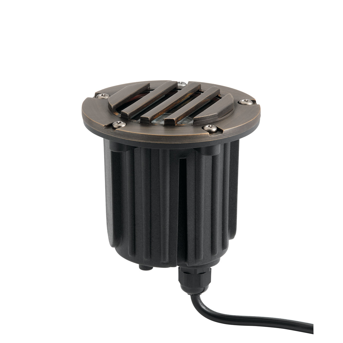 KICHLER 15497CBR 12V In-Ground Brass Rock Guard Centennial Brass