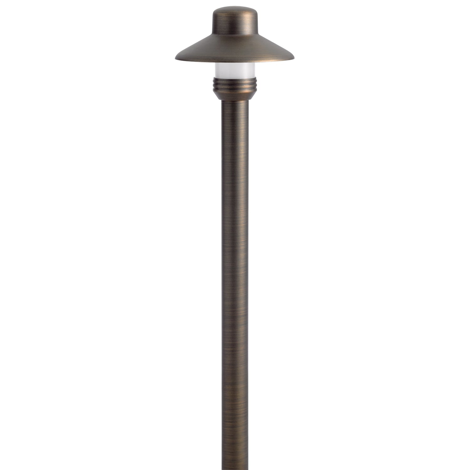 KICHLER 15506CBR 12V Brass Small Hat Dome Path Light Centennial Brass