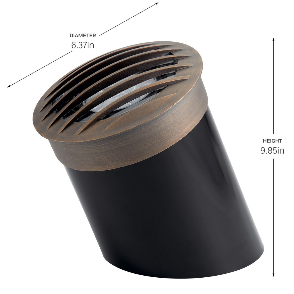 KICHLER 15508CBR 12V Par36 Well Rock Guard Centennial Brass