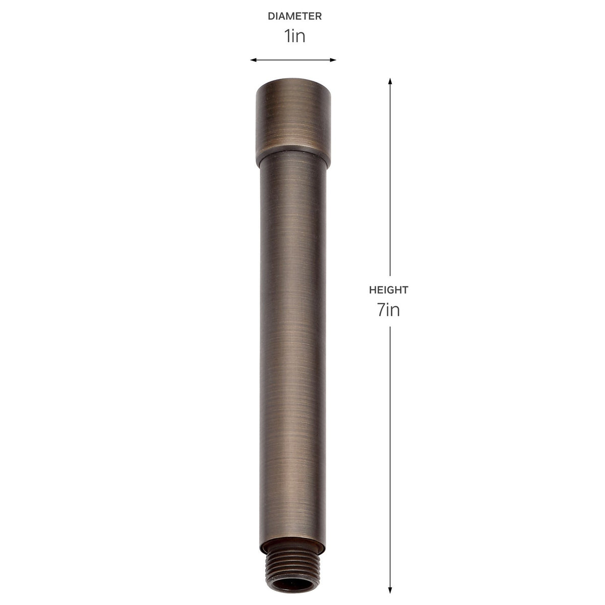 KICHLER 15510CBR 12V Male And Female Riser 6" Centennial Brass