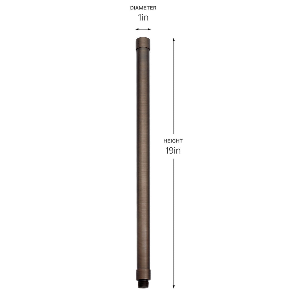 KICHLER 15512CBR 12V Male And Female Riser 18" Centennial Brass