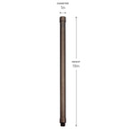 KICHLER 15512CBR 12V Male And Female Riser 18" Centennial Brass