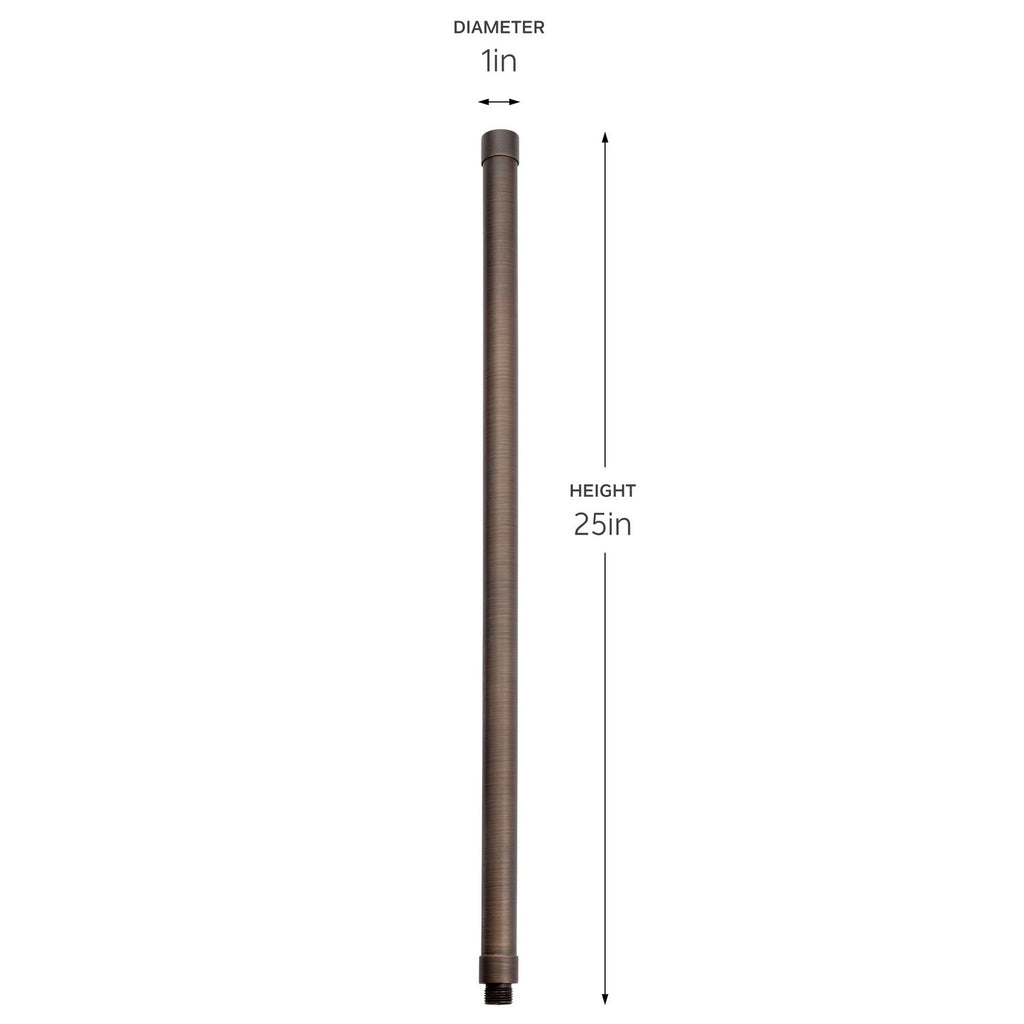 KICHLER 15513CBR 12V Male And Female Riser 24" Centennial Brass