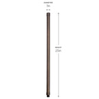 KICHLER 15513CBR 12V Male And Female Riser 24" Centennial Brass