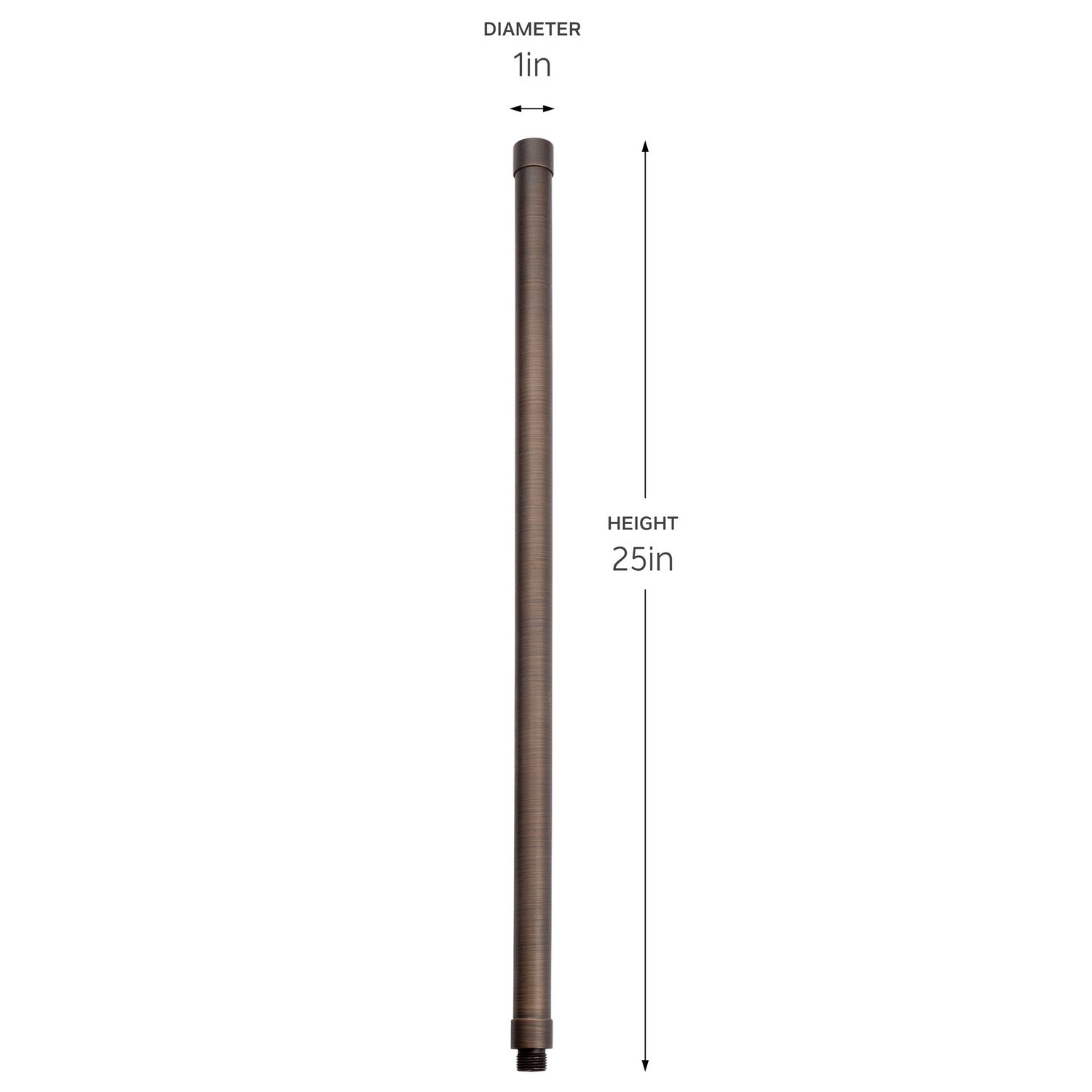 KICHLER 15513CBR 12V Male And Female Riser 24" Centennial Brass