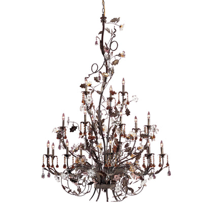 ELK SHOWROOM 85004 Cristallo Fiore 56'' Wide 18-Light Chandelier - Deep Rust