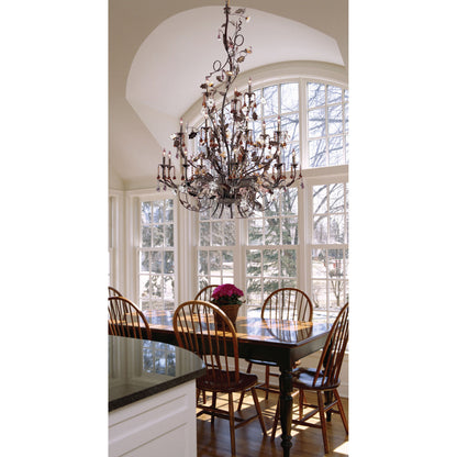 ELK SHOWROOM 85004 Cristallo Fiore 56'' Wide 18-Light Chandelier - Deep Rust