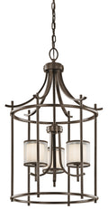 KICHLER 43139MIZ Tallie Three Light Foyer Pendant Mission Bronze