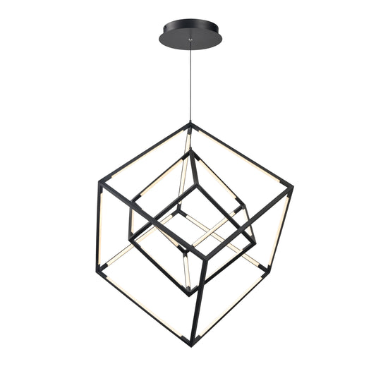 ELK SHOWROOM 85145/LED Cube Squared 17.75'' Wide LED Pendant - Matte Black