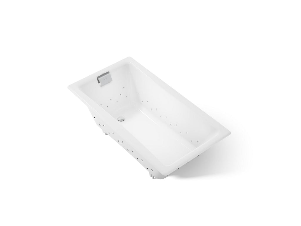 KOHLER K-852-GH0-0 Tea-For-Two 60" X 32" Drop-In Heated Bubblemassage Air Bath - White