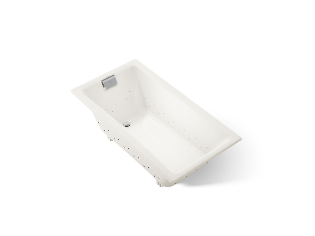 KOHLER K-852-GH96-96 Tea-For-Two 60" X 32" Drop-In Heated Bubblemassage Air Bath - Biscuit
