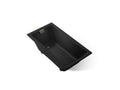 KOHLER K-852-GHBN-7 Tea-For-Two 60" X 32" Drop-In Heated Bubblemassage Air Bath - Black Black