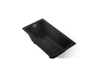 KOHLER K-852-GHBN-7 Tea-For-Two 60" X 32" Drop-In Heated Bubblemassage Air Bath - Black Black