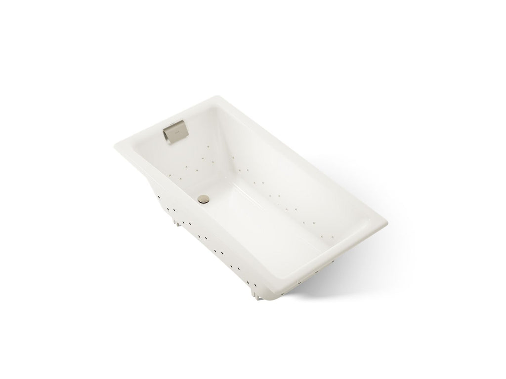 KOHLER K-852-GHBN-96 Tea-For-Two 60" X 32" Drop-In Heated Bubblemassage Air Bath - Biscuit