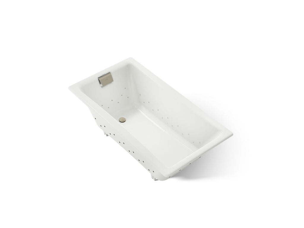 KOHLER K-852-GHBN-NY Tea-For-Two 60" X 32" Drop-In Heated Bubblemassage Air Bath - Dune