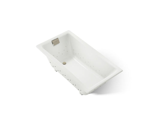 KOHLER K-852-GHBN-NY Tea-for-Two 60" x 32" drop-in Heated BubbleMassage air bath - Dune
